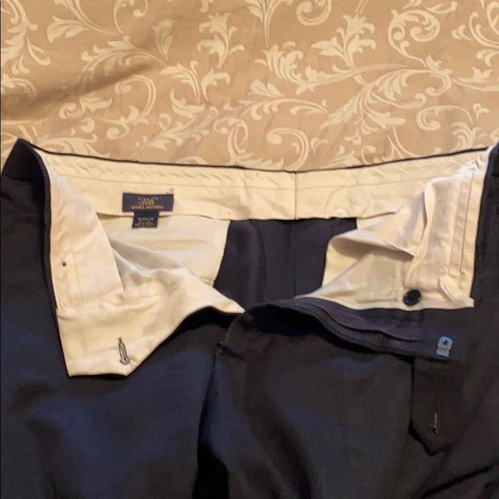 Brooks Brothers 346 Wool dress pants Dark Navy Sz 36 - Picture 3 of 5